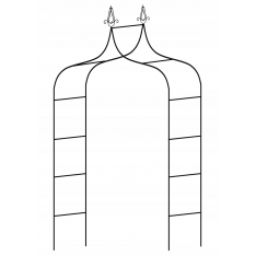 Sodo pergola augalams 150 × 37 × 240 cm, metalinė, juoda