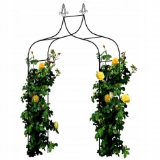 Sodo pergola augalams 150 × 37 × 240 cm, metalinė, juoda