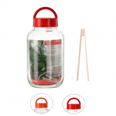 Stiklinis konservavimo stiklainis su dangteliu 4 L