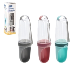 Nešiojamas vandens buteliukas–girdykla šuniui 350 ml