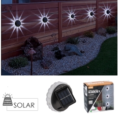 Saulės energija įkraunami LED sieniniai šviestuvai, 2 vnt.