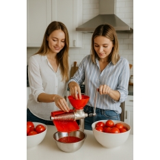 Rankinis pomidorų pertrintuvas