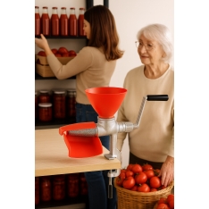 Rankinis pomidorų pertrintuvas