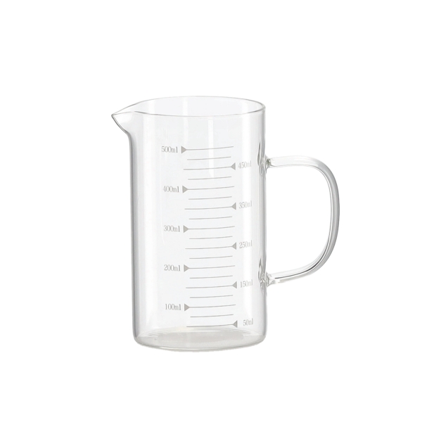 Stiklinis matavimo ąsotėlis 0,5 l su padalomis