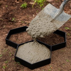 Forma betoninėms trinkelėms (korio formos), 36 x 36 x 4 cm