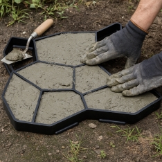 Sodo takelių ir trinkelių formavimo forma