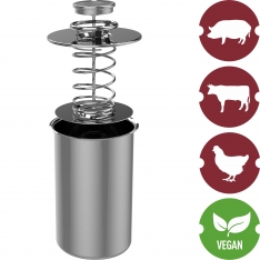 Slėginė kumpio viryklė 1,5 kg su termometru ir maišeliais