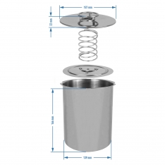 Slėginė kumpio viryklė 3 kg su termometru, maišeliais ir prieskoniais
