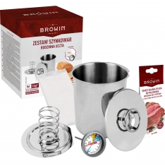 Slėginė kumpio viryklė 3 kg su termometru, maišeliais ir prieskoniais