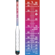 Nedūžtantis alkoholio matuoklis su matavimo cilindru