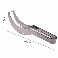 Nerūdijančio plieno arbūzo pjaustyklė ir žnyplės