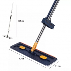 Plokščias grindų šluostės rinkinys su vandens išspaudimo sistema