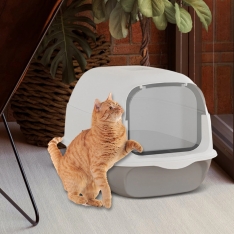 Uždara kačių kraiko dėžė su kastuvėliu