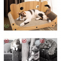 Ergonomiška kačių draskyklė–gultas su mediniu rėmu