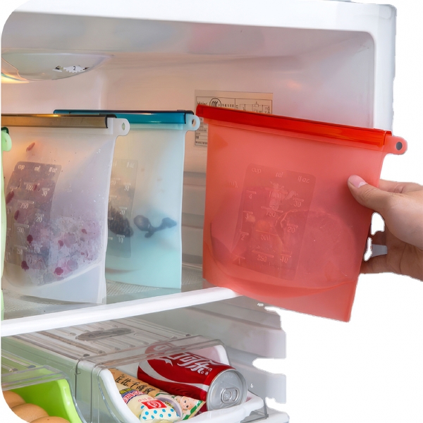 Daugkartinis silikoninis maišelis maistui – 1000 ml