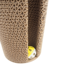 Kartoninė kačių draskyklė su žaisliuku