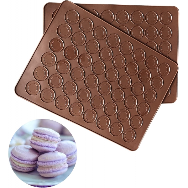 Silikoninė forma Macarons sausainiams – 38 × 28,5 cm
