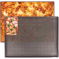 Stačiakampė perforuota kepimo forma picai