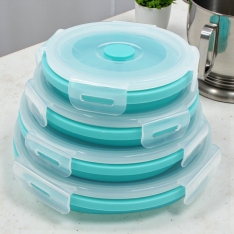 Silikoninių sulankstomų maisto indelių rinkinys (4 vnt.)