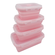 Stačiakampių silikoninių maisto indelių rinkinys