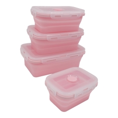 Stačiakampių silikoninių maisto indelių rinkinys