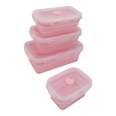 Stačiakampių silikoninių maisto indelių rinkinys