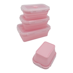 Stačiakampių silikoninių maisto indelių rinkinys