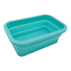 Stačiakampių silikoninių maisto indelių rinkinys (mėlyna)