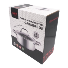 32 cm nerūdijančio plieno puodas su dangčiu