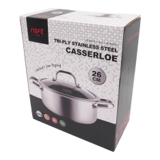 28 cm nerūdijančio plieno puodas su dangčiu