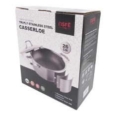 28 cm nerūdijančio plieno puodas su dangčiu