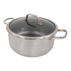 26 cm nerūdijančio plieno puodas su dangčiu