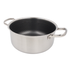 24 cm nerūdijančio plieno puodas su dangčiu
