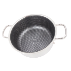 24 cm nerūdijančio plieno puodas su dangčiu