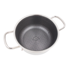 20 cm nerūdijančio plieno puodas su dangčiu