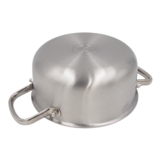 20 cm nerūdijančio plieno puodas su dangčiu