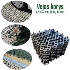 Vejos korys , 47 x 47 cm, žalia, 10 vnt.