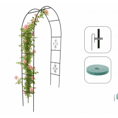 Sodo pergola su dekoracijomis 140 × 38 × 240 cm