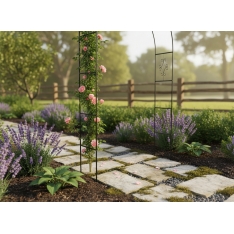 Sodo pergola su dekoracijomis 140 × 38 × 240 cm