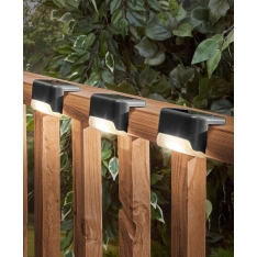 Saulės šviestuvų rinkinys „Linus“ – 4 vnt., LED, šiltai balta šviesa