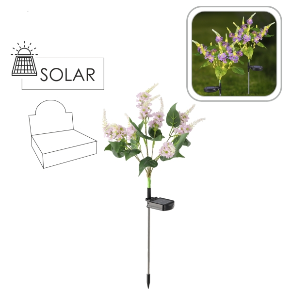 Saulės energija maitinama dekoratyvinė LED lempa „Pentinius“, 68 cm