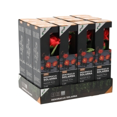 Saulės energija maitinama dekoratyvinė LED lempa „Rožė“, 70 cm