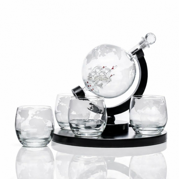 Gaublio formos grafinas su 4 stiklinėmis