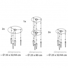 Plastikinė augalų atrama – reguliuojamo aukščio