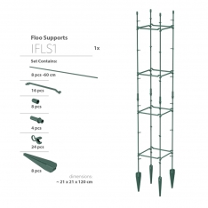 Augalų atramos konstrukcijos rinkinys – 3 variantai viename