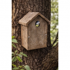 Inkilas paukščiams iš polimermedžio su 3 cm. skyle