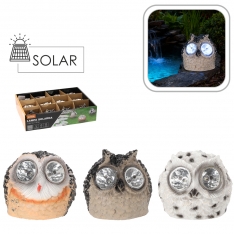 Saulės energija įkraunama sodo lempa „Pelėda“