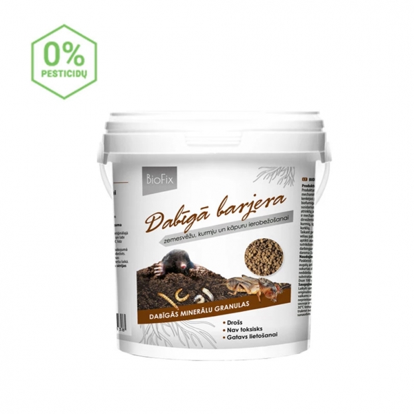 BIOFIX STOPPER natūralus barjeras kurmių, kurklių, spragšio kontrolei, 1 kg