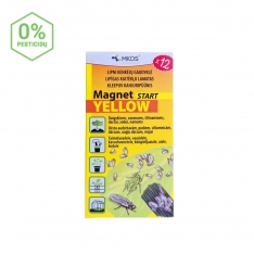 Magnet start yellow (7x14cm) baltasparnių, blakučių, amarų gaudyklės, 12 vnt