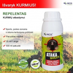 Ataka moles repelentas kurmiams atbaidyti, 500 ml